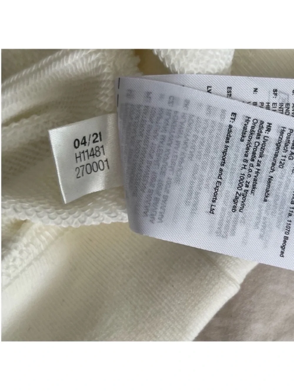 ADIDAS Originals Men's vvR.y.v. Loose Fit Hoodie Off-White Size Small